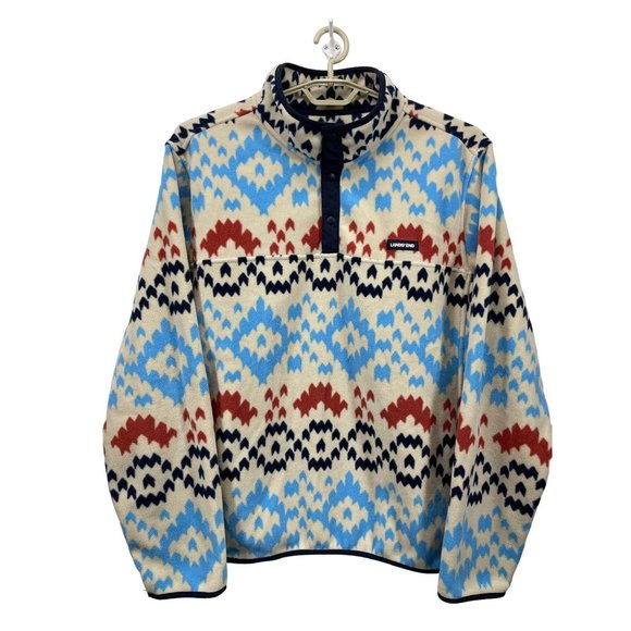 Land's End Other - Land's End Heritage Fleece Pull Over 1/4 Snap Fair Isle Colorful Mens XXL 50-52